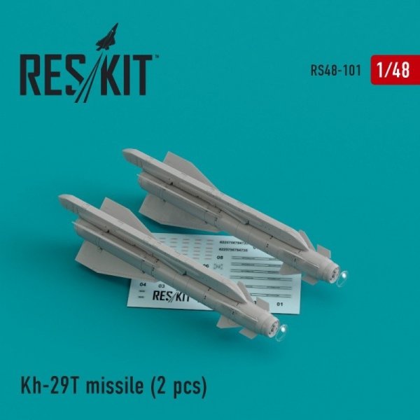 RESKIT RS48-0101 Kh-29T (AS-14B 'Kedge) missile (2 pcs) 1/48