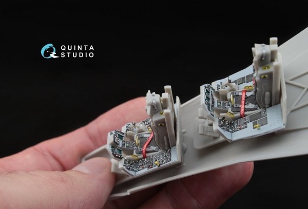 Quinta Studio QD48032 F-16D 3D-Printed &amp; coloured Interior on decal paper (for Hasegawa kit) 1/48