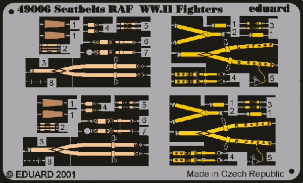 Eduard 49006 Seatbelts RAF WWII 1/48