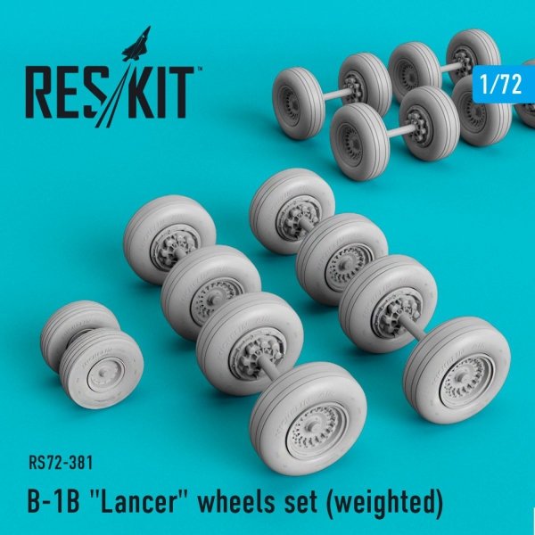 RESKIT RS72-0381 B-1B &quot;LANCER&quot; WHEELS SET (WEIGHTED) 1/72
