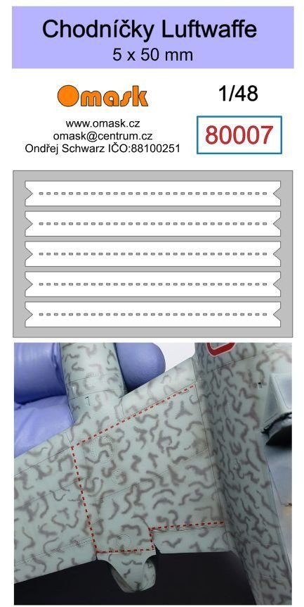 Omask 80007 Walkways Luftwaffe 5 x 50 mm (Oramask 810 foil) 1/48