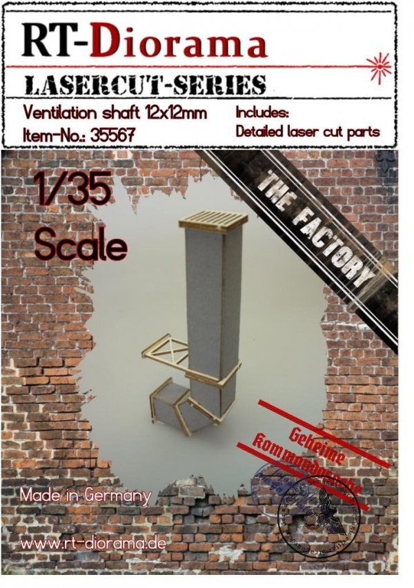RT-Diorama 35567 Ventilation shaft 12x12mm 1/35