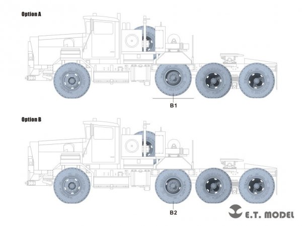 E.T. Model P35-118 US M911 C-HET(8x6) Sagged wheels For Meng Kit 1/35