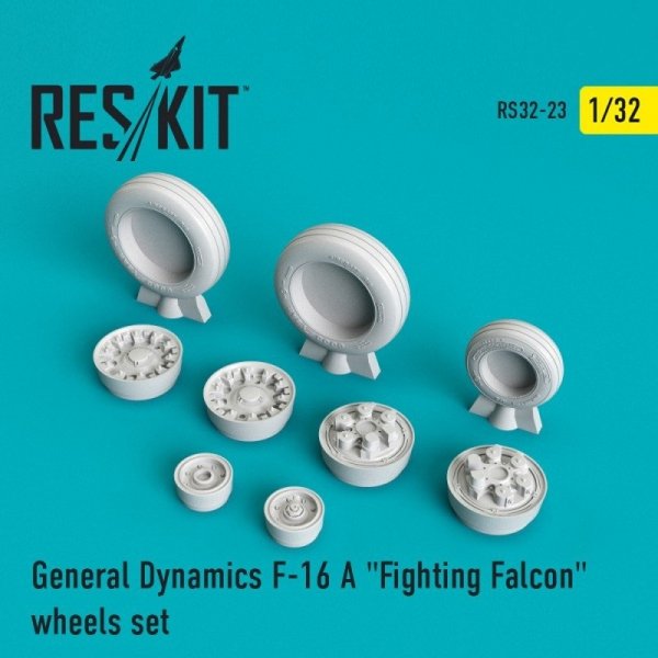 RESKIT RS32-0023 F-16 (A) &quot;Fighting Falcon&quot; wheels set 1/32