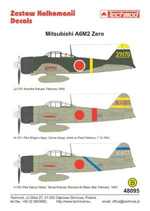 Techmod 48095 - Mitsubishi A6M2 Zero (1:48)