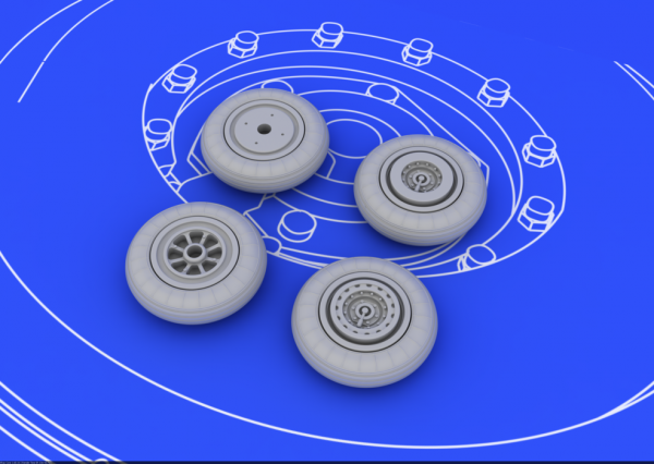 Eduard 672007 MiG-15 wheels 1/72 (EDUARD)