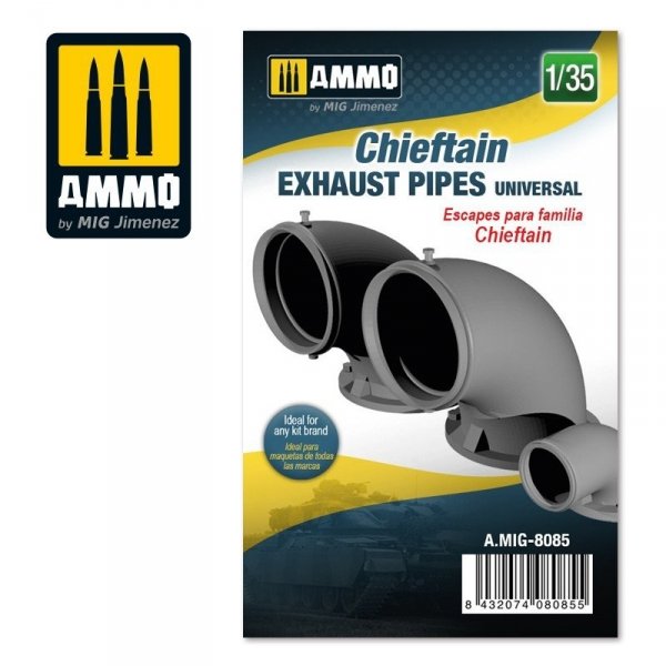 Ammo of Mig 8085 Chieftain exhaust pipes universal 1/35