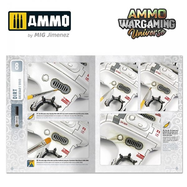 Ammo of Mig 6927 AMMO WARGAMING UNIVERSE Book 08 - Aircraft and Spaceship Weathering (English, Castellano, Polski)