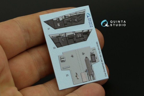 Quinta Studio QD32109 F/A-18C Late 3D-Printed &amp; coloured Interior on decal paper (Academy) 1/32