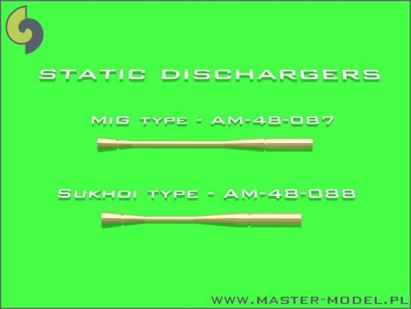 Master AM-48-087 Static dischargers - type used on MiG jets (14pcs) (1:48)