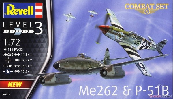 Revell 03711 Combat Set Me262 &amp; P-51B 1/72