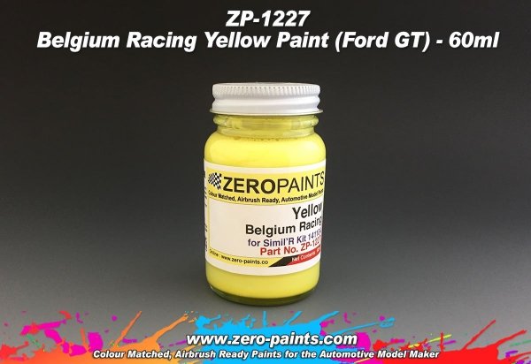 Zero Paints ZP-1227 Belgium Racing Yellow Paint (Ford GT) - 60ml