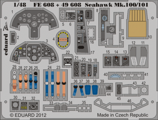 Eduard 49608 Seahawk Mk.100/101 S. A. 1/48  TRUMPETER