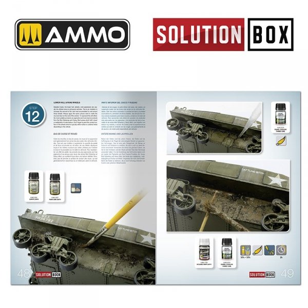 Ammo of Mig 6528 SOLUTION BOOK 22 - How to Paint WWII USA ETO Vehicles (Multilingual Book)