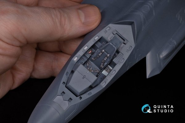 Quinta Studio QD48060 F-35A 3D-Printed &amp; coloured Interior on decal paper (Meng) 1/48