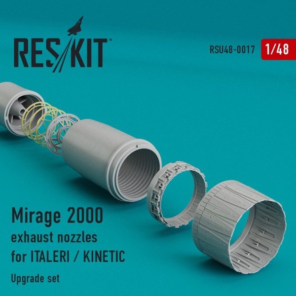RESKIT RSU48-0017 Mirage 2000 exhaust nozzles Italeri /Kinetic 1/48
