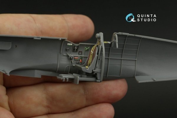 Quinta Studio QD48136 Spitfire Mk.V 3D-Printed &amp; coloured Interior on decal paper (Tamiya) 1/48
