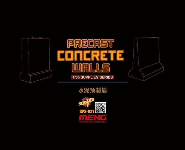 Meng Model SPS-031 Precast Concrete Walls 1/35