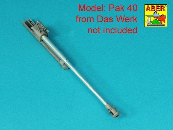 Aber 16l-29 Barrel for the Pak 40 anti-tank gun without muzzle brake / Lufa do armaty p/panc Pak 40 bez hamulca wylotowego 1/16