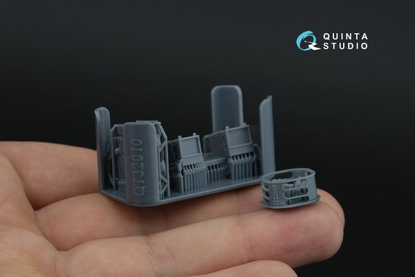 Quinta Studio QD+32232 Tornado ECR Italian 3D-Printed &amp; coloured Interior on decal paper (Italeri) (with 3D-printed resin parts) 1/32
