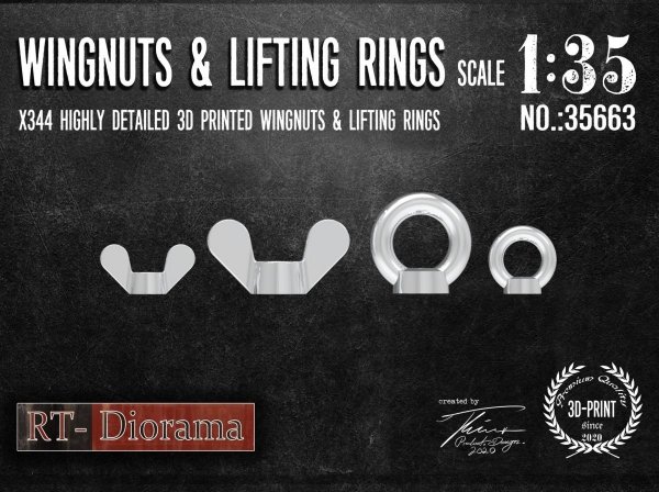 RT-Diorama 35663 Wingnuts &amp; Lifting Rings 1/35
