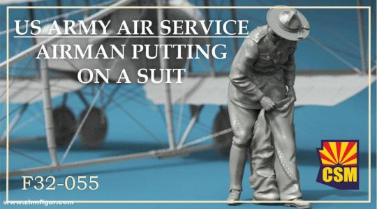 Copper State Models F32-055 RNAS mechanic with a can 1/32