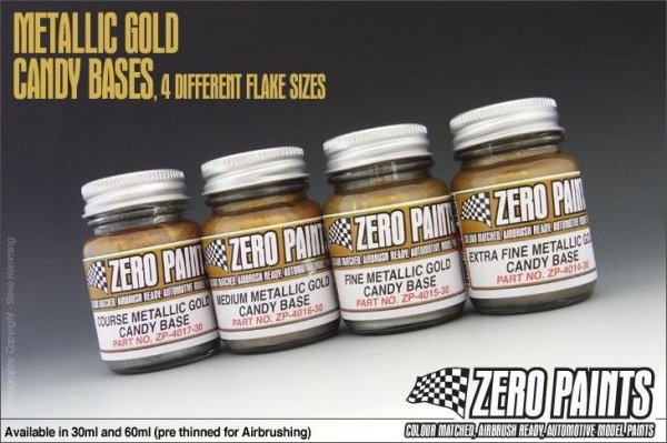 Zero Paints 4015 Fine Metallic Gold Groundcoat Candy 60ML