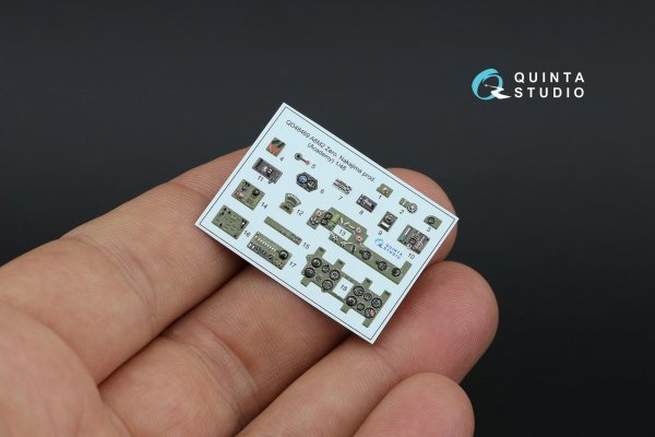 Quinta Studio QD48469 A6M2 Zero (Nakajima Prod.) 3D-Printed coloured Interior on decal paper (Academy) 1/48
