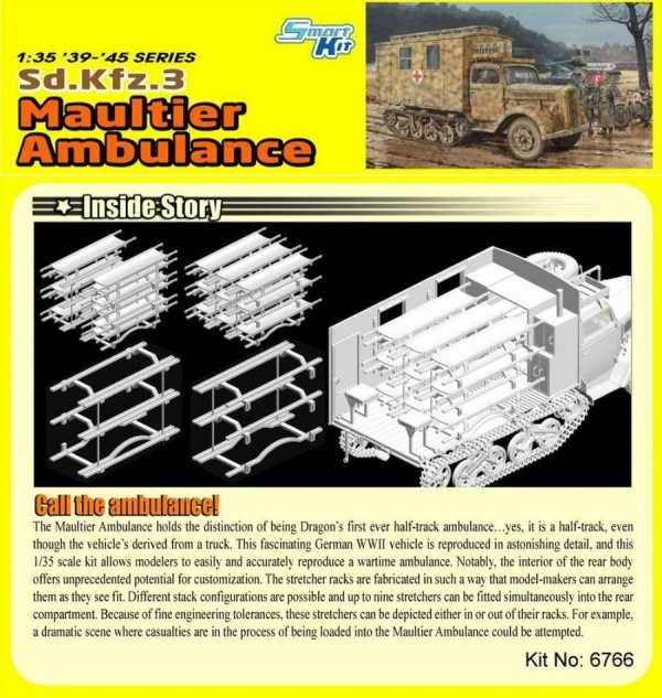 Dragon 6766 Sd.Kfz.3 Maultier Ambulance (1:35)