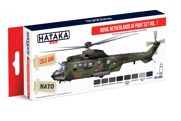 Hataka HTK-AS80 Royal Netherlands AF paint set vol. 1 8x17ml.