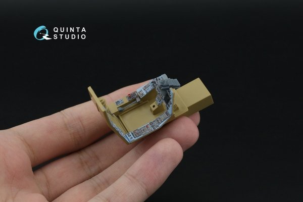 Quinta Studio QD+48639 Ka-50 (blue-grey panels) 3D-Printed &amp; coloured Interior on decal paper (Italeri) (with 3D-printed resin parts) 1/48