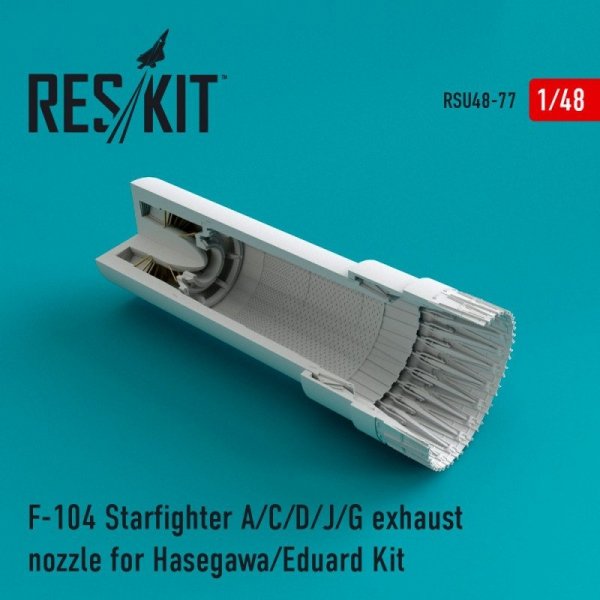 RESKIT RSU48-0077 F-104 A/C/D/J/G Starfighter exhaust nozzle for Hasegawa/Eduard kit 1/48