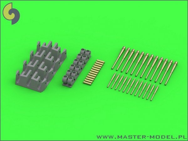 Master SM-350-079 HMS Belfast armament - 6in (12pcs), 4in (12pcs) barrels - set includes resin correction for 6in gun mounting (1:350)