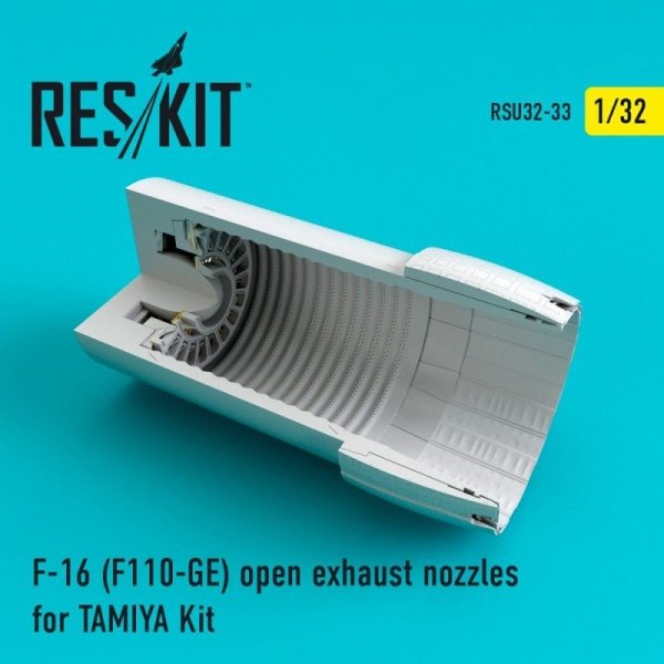 RESKIT RSU32-0033 F-16 (F110-GE) open exhaust nozzles for TAMIYA Kit 1/32