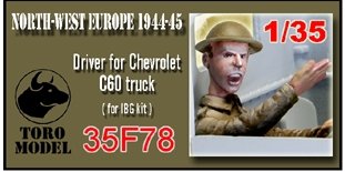 Toro 35F78 NWE 1944-45 - Kierowca do Chevroleta C60 Do modelu firmy IBG Pasuje zarówno do Cab12 jak i Cab13 1/35