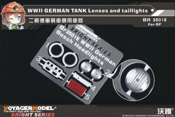 Voyager Model BR35015 WWII German Tank Lenses &amp; taillights 1/35