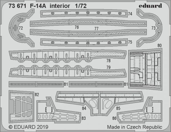 Eduard 73671 F-14A interior 1/72 HOBBY BOSS