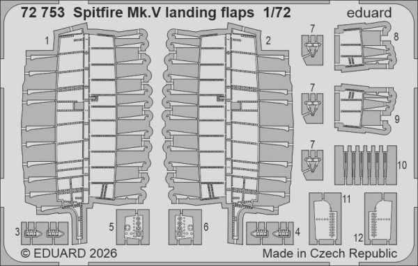 Eduard 72753 Supermarine Spitfire Mk.V - Landing Flaps (for Eduard Kits) 1/72
