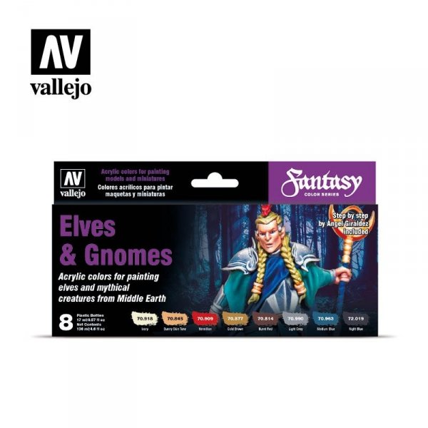 Vallejo 70242 Elves &amp; Gnomes Colour Set 8x17ml