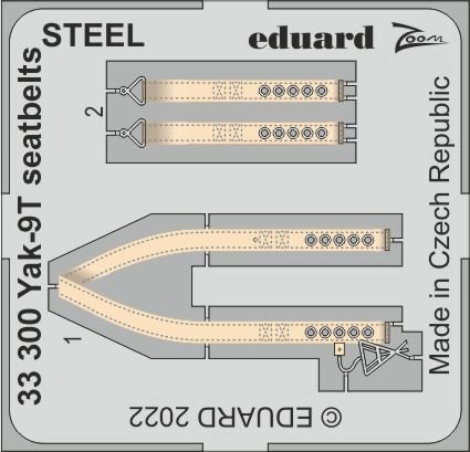 Eduard 33300 Yak-9T seatbelts STEEL ICM 1/32