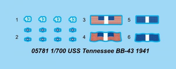 Trumpeter 05781 USS Tennessee BB-43 1941 1:700