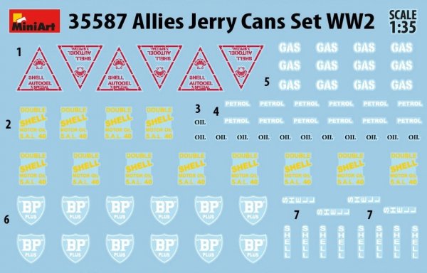 MiniArt 35587 ALLIES JERRY CANS SET WWII 1/35