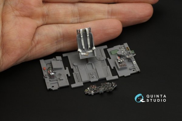 Quinta Studio QD48653 P-47D Thunderbolt Razorback 3D-Printed &amp; coloured Interior on decal paper (Miniart) 1/48