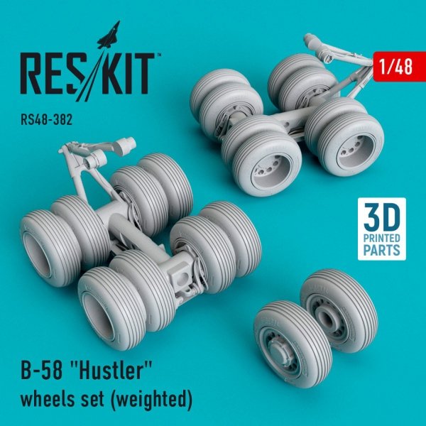 RESKIT RS48-0382 B-58 &quot;HUSTLER&quot; WHEELS SET (WEIGHTED) 1/48