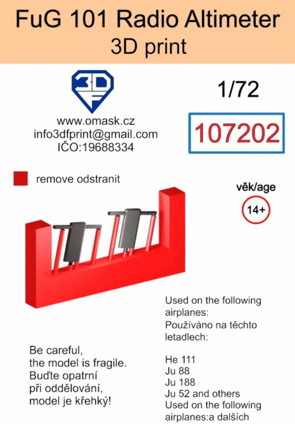 Omask 107202 FuG 101 Radio Altimeter (3D print) 1/72