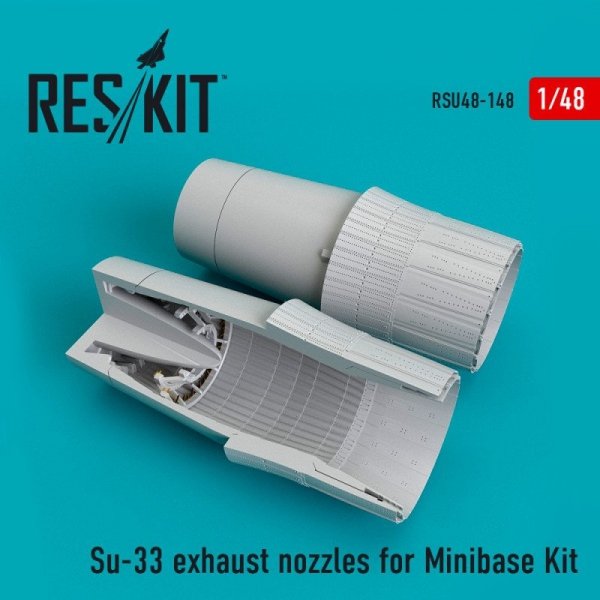 RESKIT RSU48-0148 Su-33 exhaust nozzles for Minibase kit 1/48