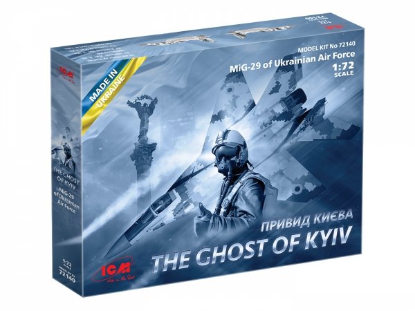 ICM 72140 THE GHOST OF KYIV, MIG-29 of Ukrainian Air Force 1/72