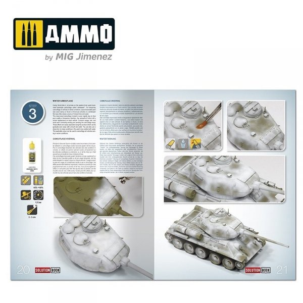 AMMO of Mig Jimenez 7903 SOLUTION BOX MINI (20) - How to paint WWII Soviet Winter Vehicles