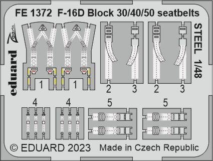 Eduard BIG49385 F-16D Block 40 Kinetic Model 1/48