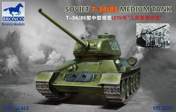 Bronco MB32001 T-34/85 Soviet Medium Tank 1/32